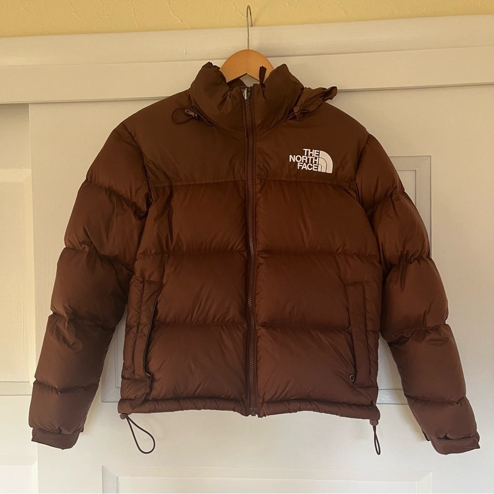 The North Face Brown Nuptse Short Jacket